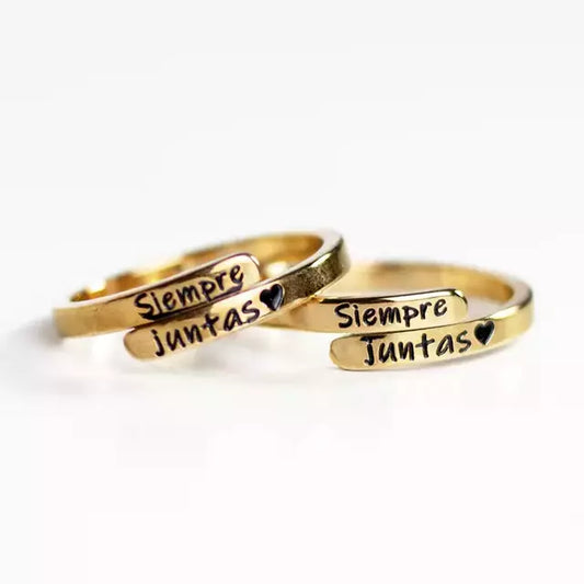 2x1 anillos "Siempre Juntas" + Caja y tarjeta de regalo!!