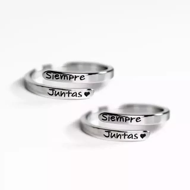 2x1 anillos "Siempre Juntas" + Caja y tarjeta de regalo!!