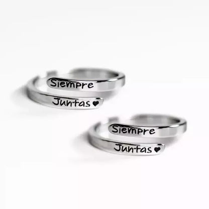 2x1 anillos "Siempre Juntas" + Caja y tarjeta de regalo!!