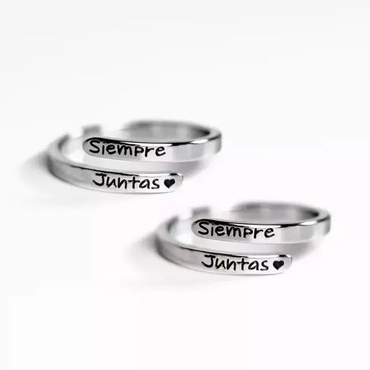 2x1 anillos "Siempre Juntas" + Caja y tarjeta de regalo!!