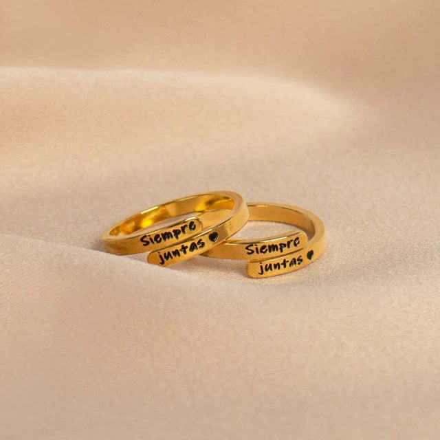 2x1 anillos "Siempre Juntas" + Caja y tarjeta de regalo!!