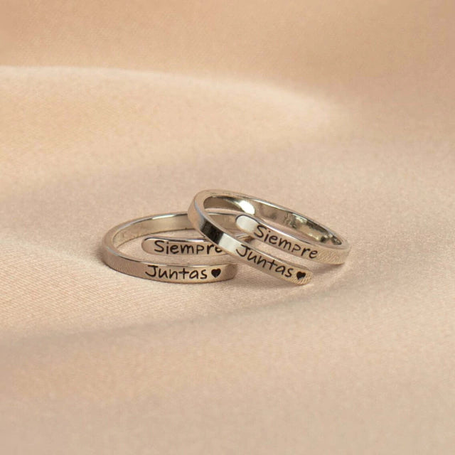 2x1 anillos "Siempre Juntas" + Caja y tarjeta de regalo!!
