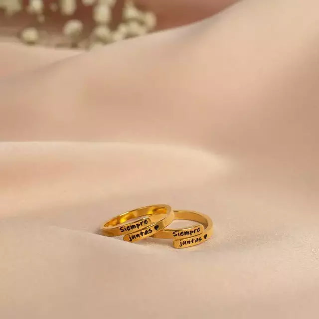 2x1 anillos "Siempre Juntas" + Caja y tarjeta de regalo!!