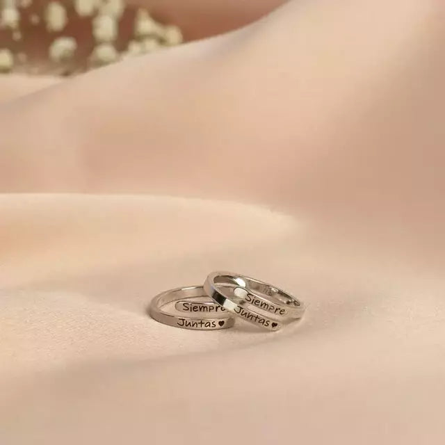 2x1 anillos "Siempre Juntas" + Caja y tarjeta de regalo!!