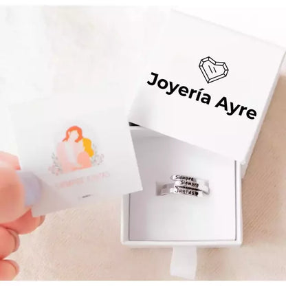 2x1 anillos "Siempre Juntas" + Caja y tarjeta de regalo!!