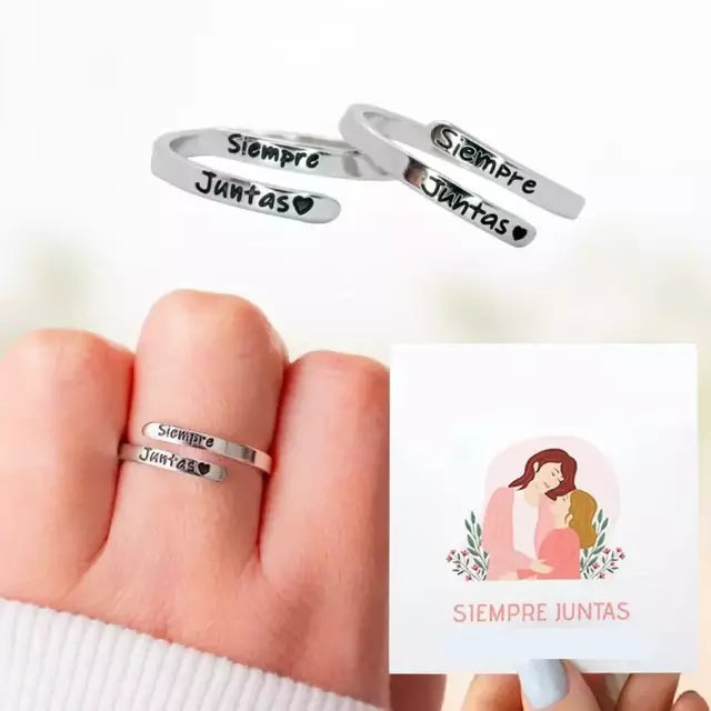2x1 anillos "Siempre Juntas" + Caja y tarjeta de regalo!!