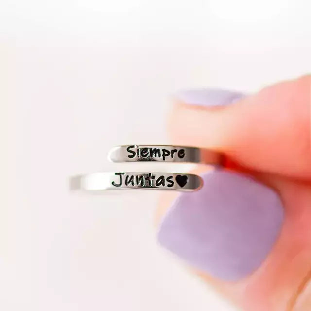2x1 anillos "Siempre Juntas" + Caja y tarjeta de regalo!!